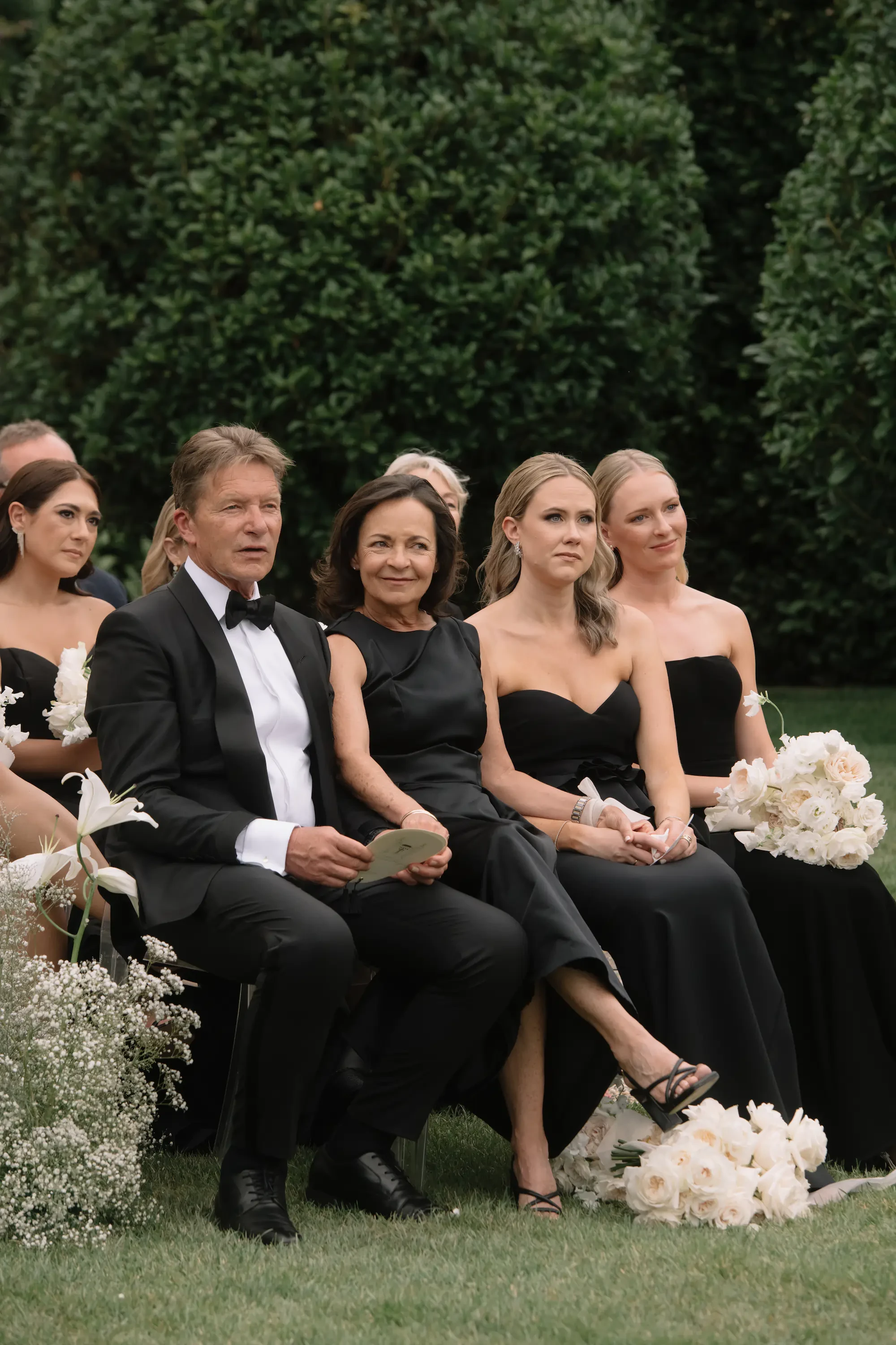 Guest at wedding ceremony in Villa Balbiano on Como Lake