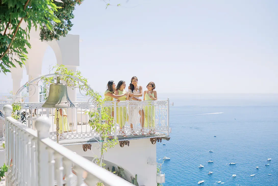 Terrace with sea view in Positano