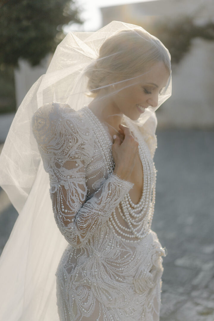 Portrait of the bride in Puglia