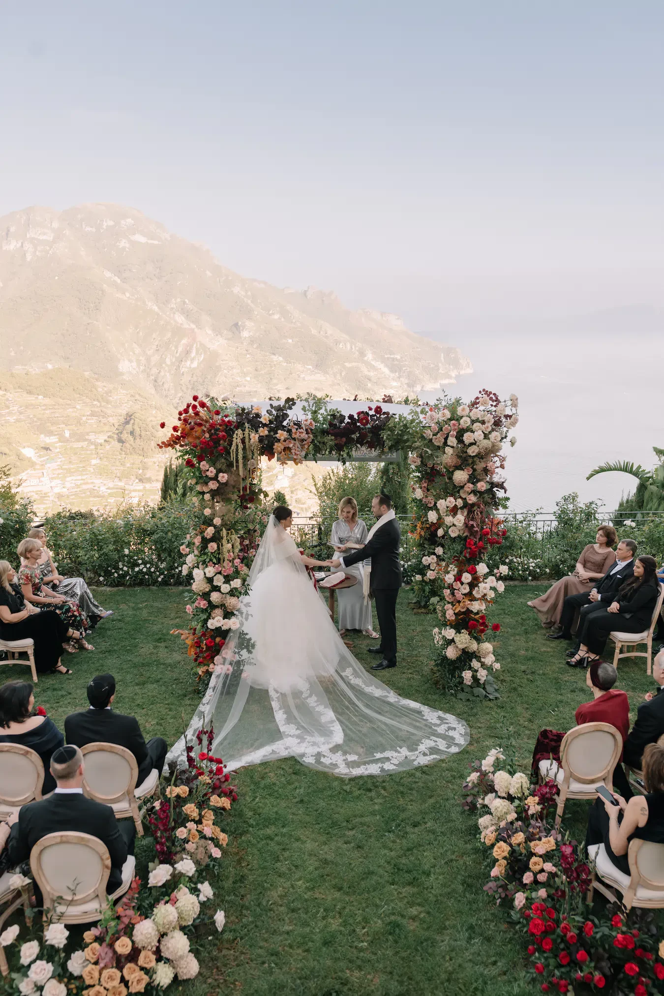 Outdoor Wedding ceremony at Hotel Caruso