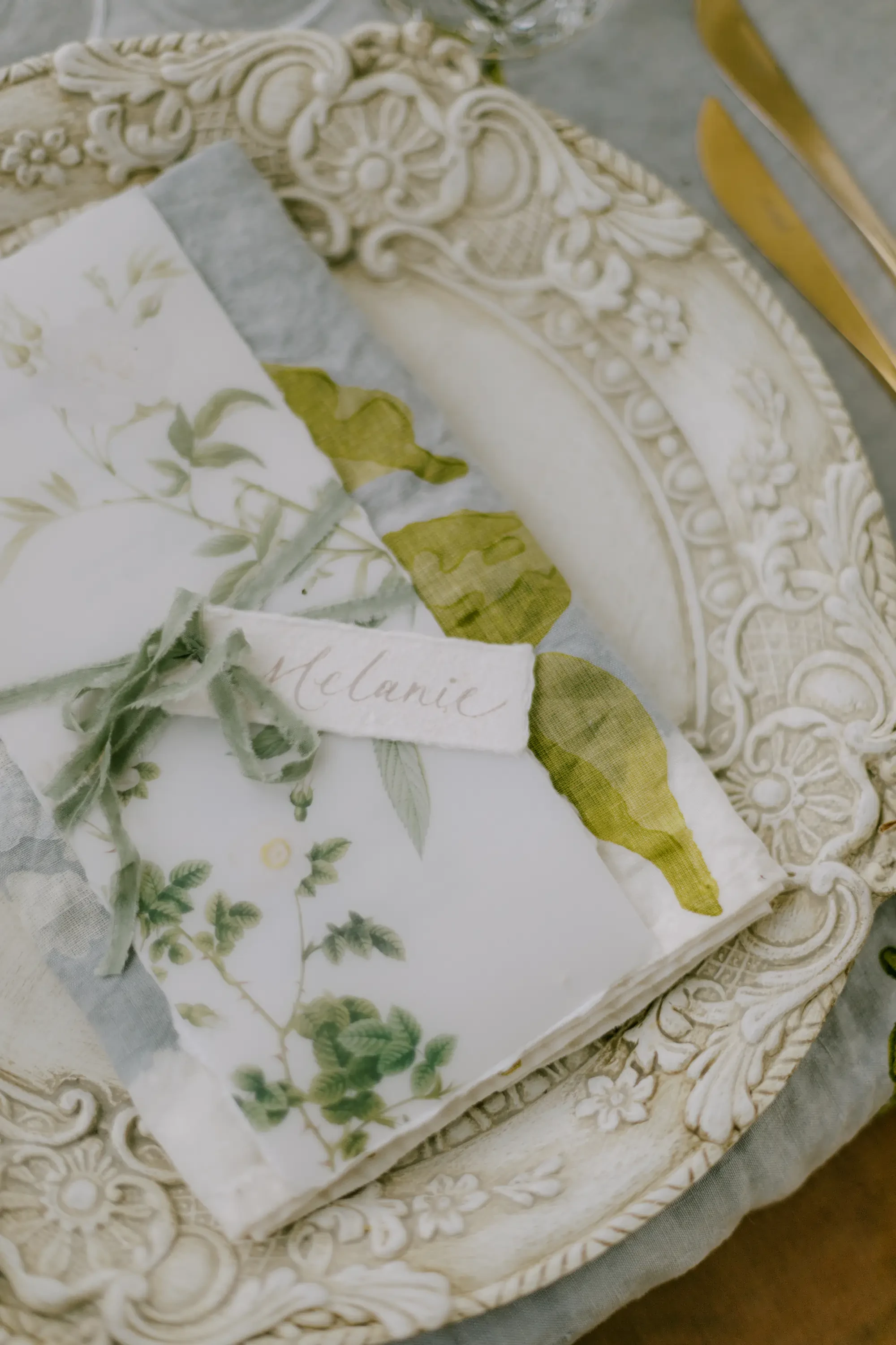 Castello Di Vicarello Tuscany Wedding Place Card And Menu Details