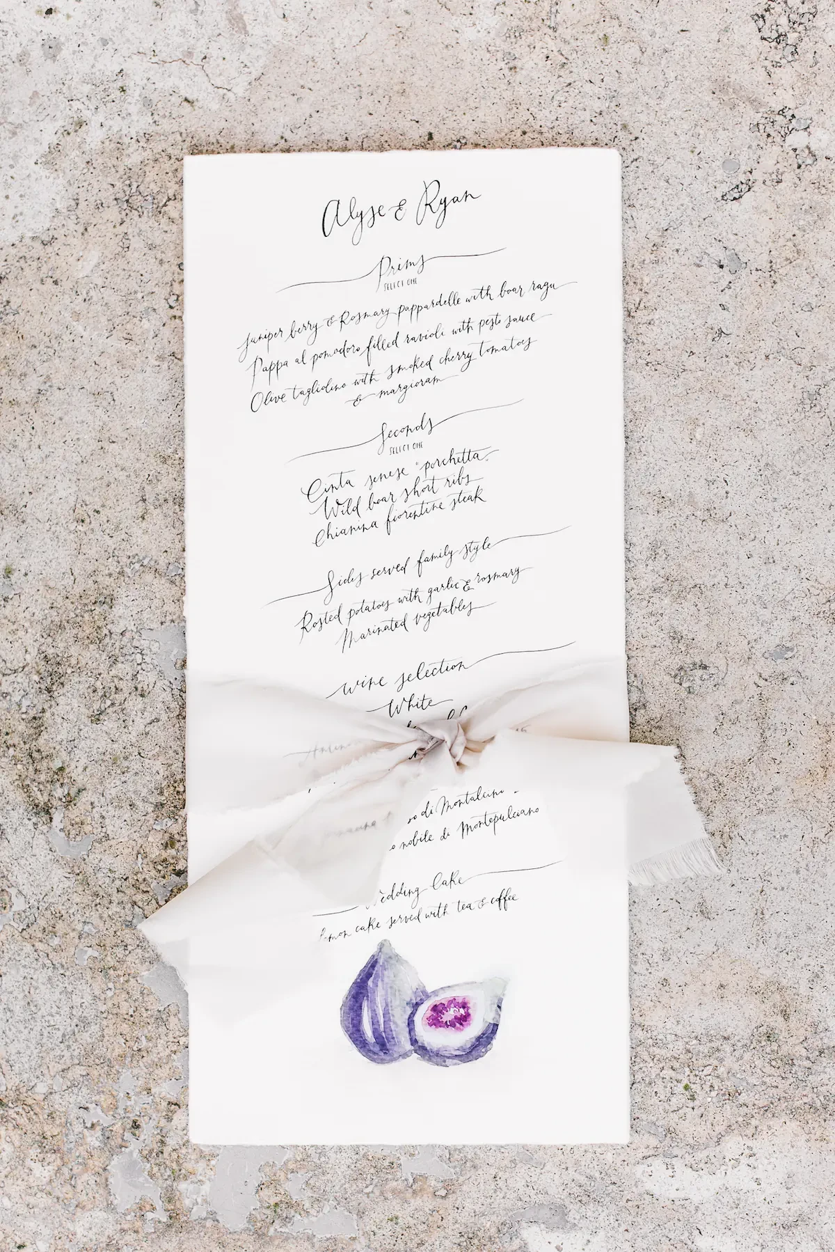 Watercolor wedding stationery