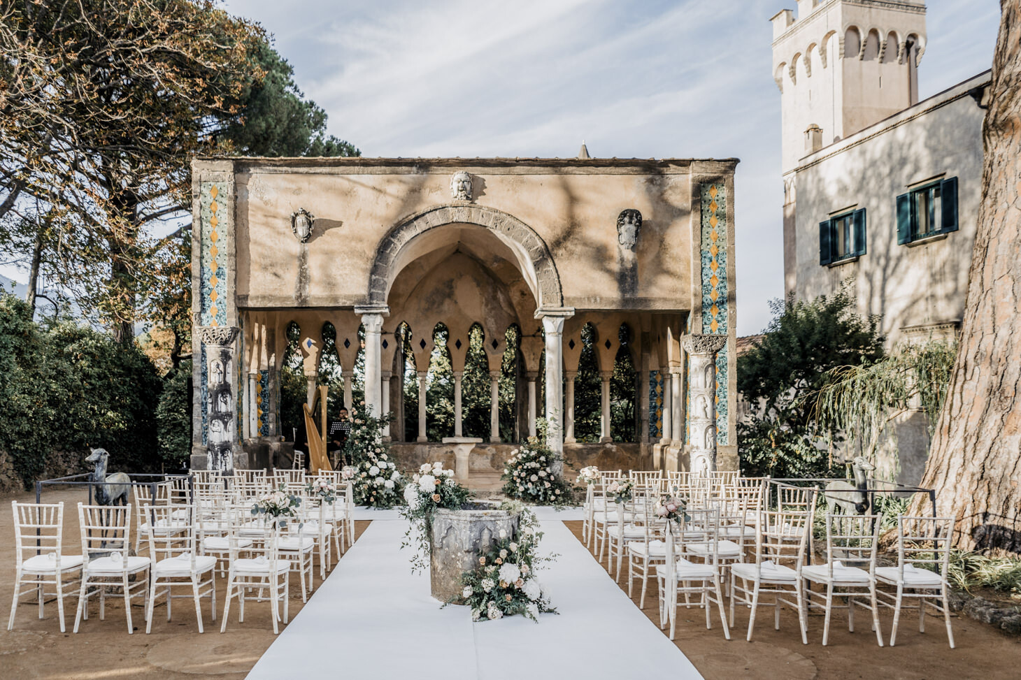 Wedding ceremony at the Tea Room pavilion