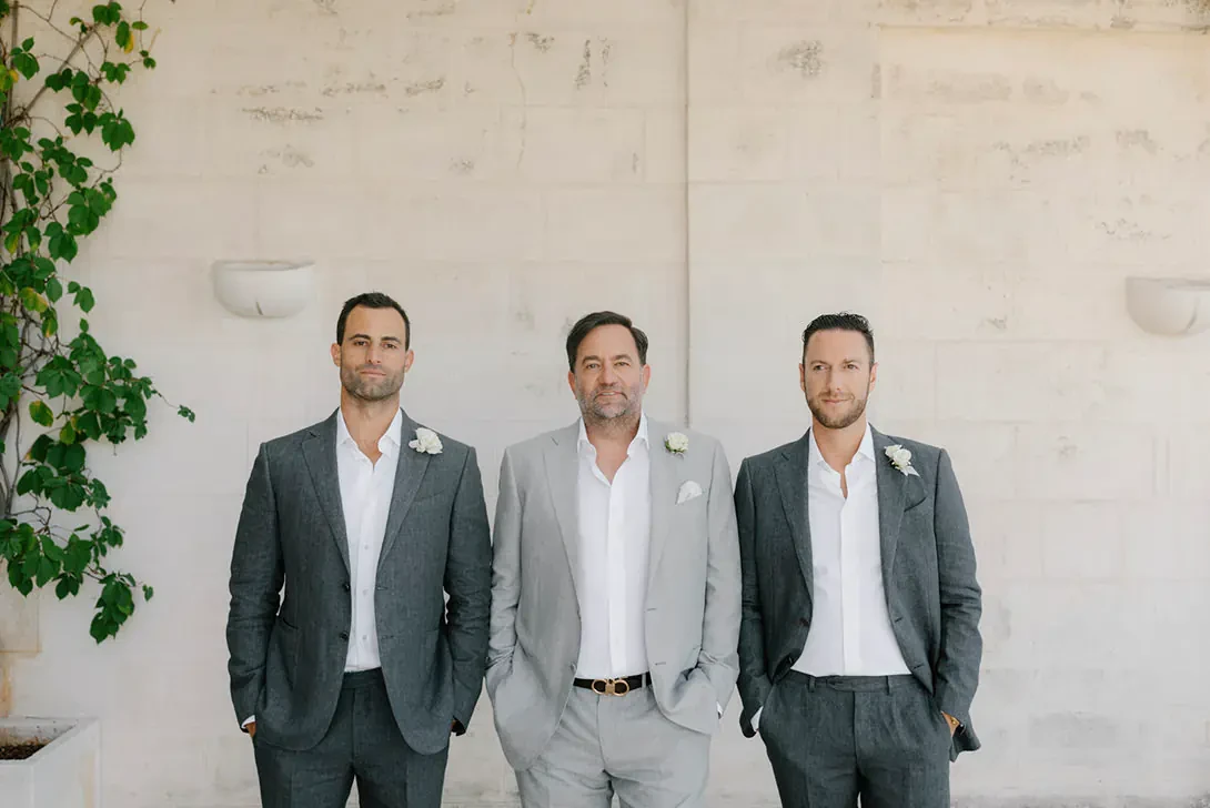 Groom and groomsmen before the ceremony