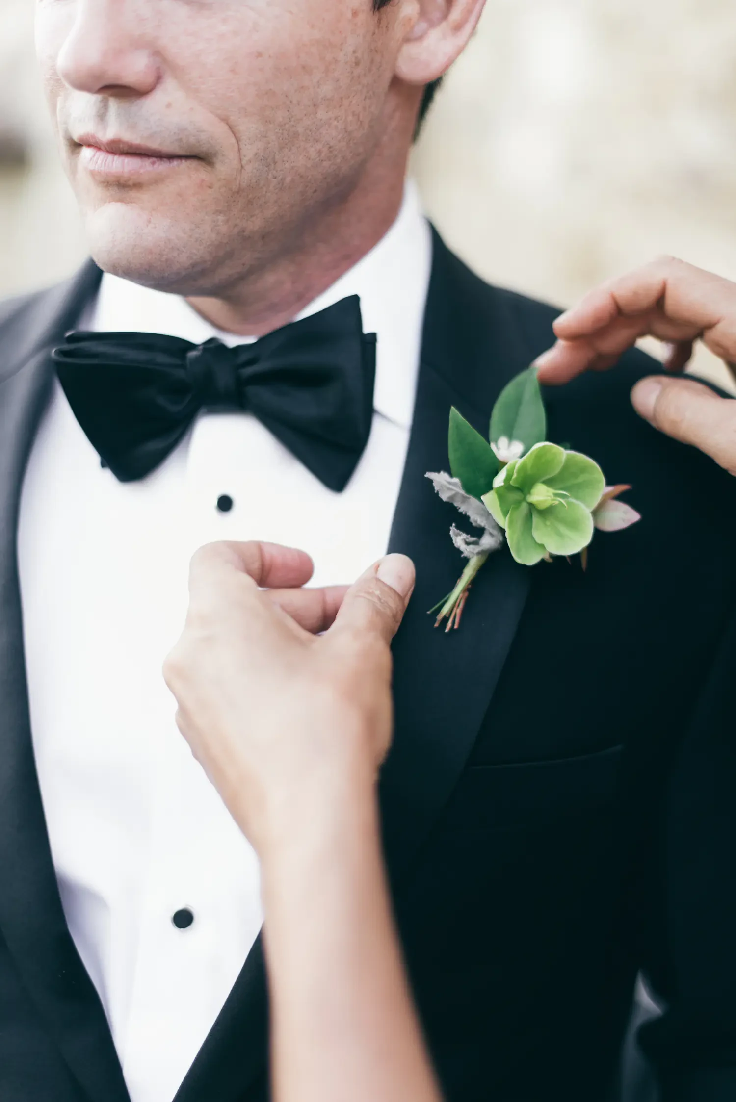 Groom getting ready for the ceremony