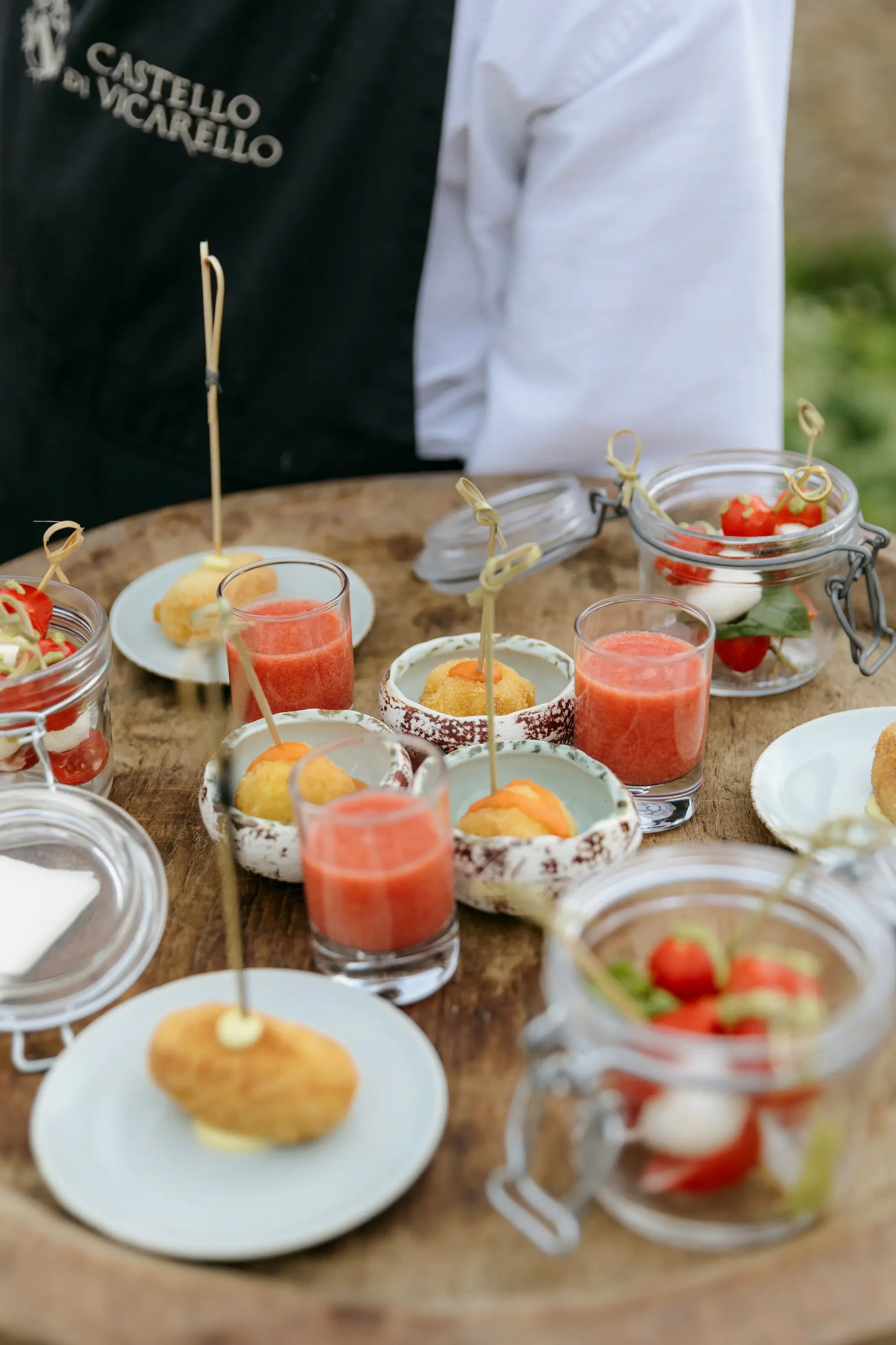 Castello Di Vicarello Tuscany Wedding Catering Appetizers