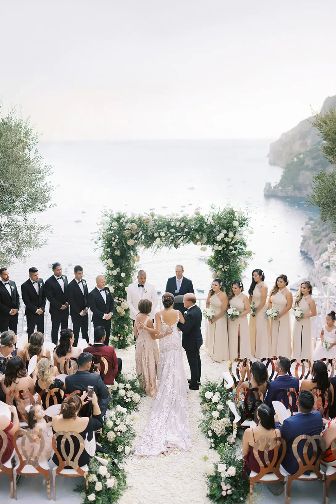 Wedding ceremony on a terrace in Positano