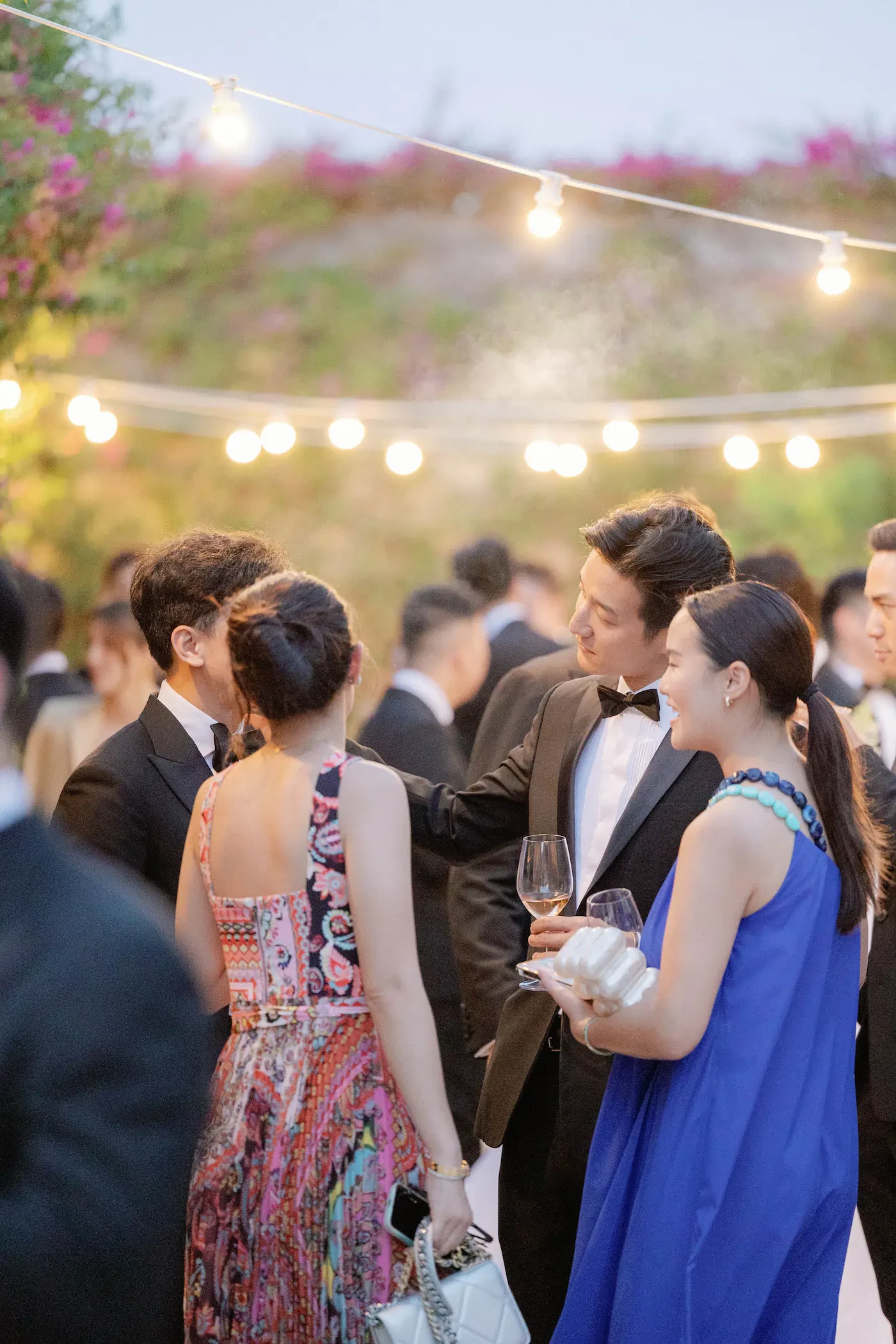 Puglia Masseria Wedding Evening Cocktail Reception Guests