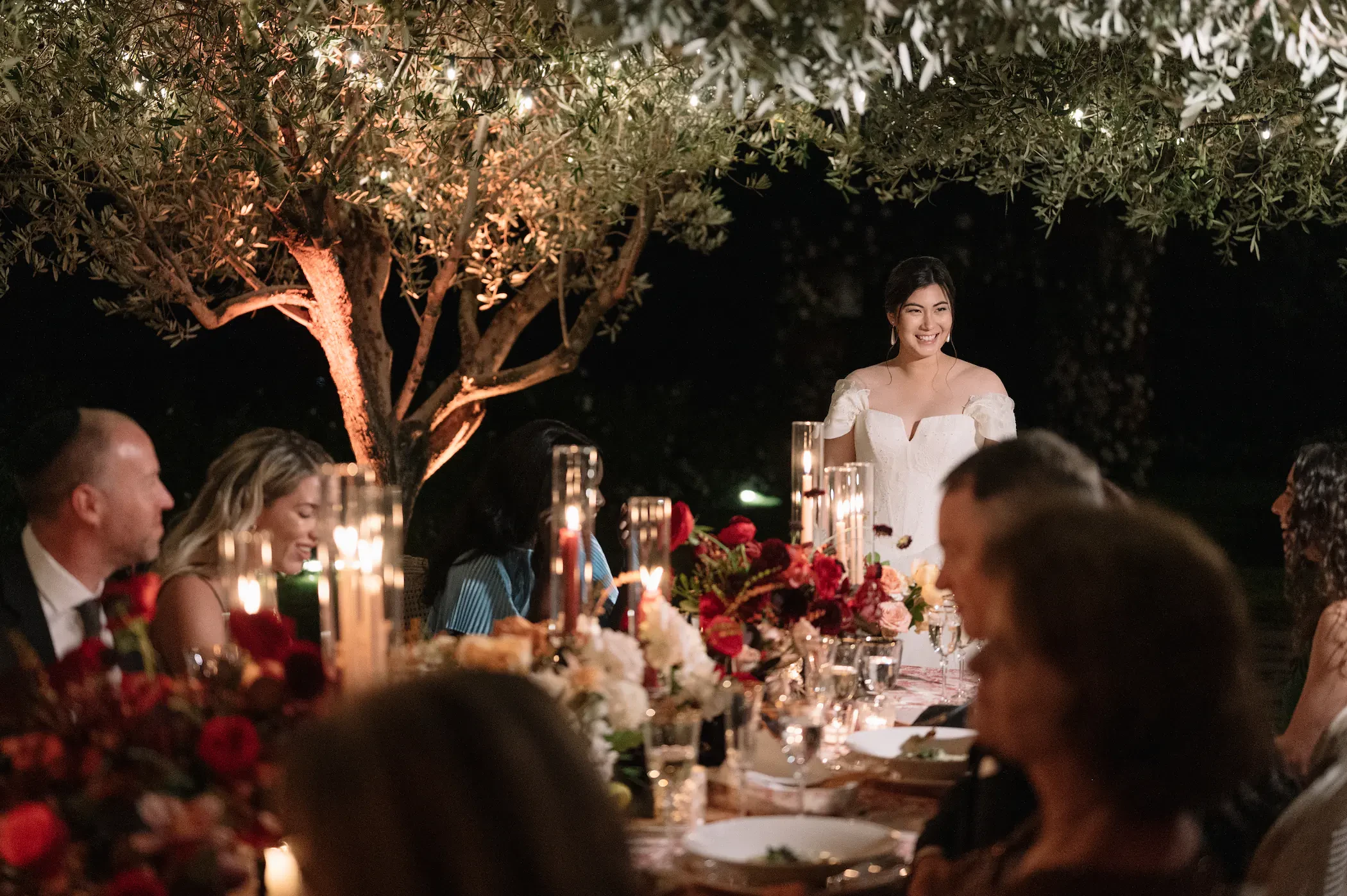 Wedding Reception Under the Olive Trees