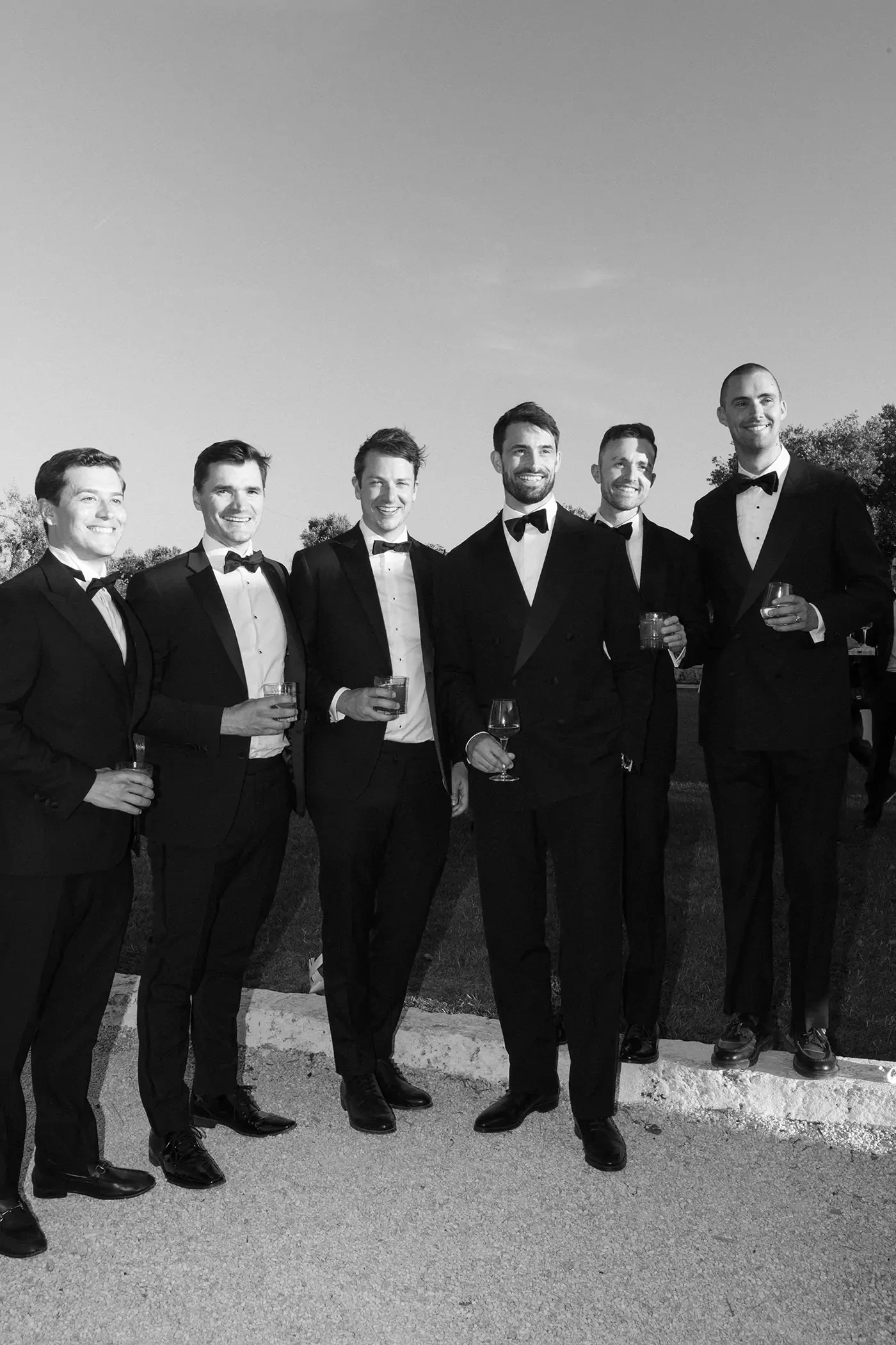 Husband with groomsmen