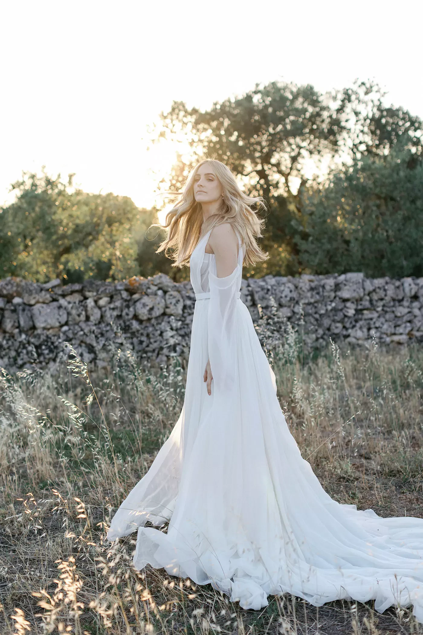 Sunset Bridal portrait