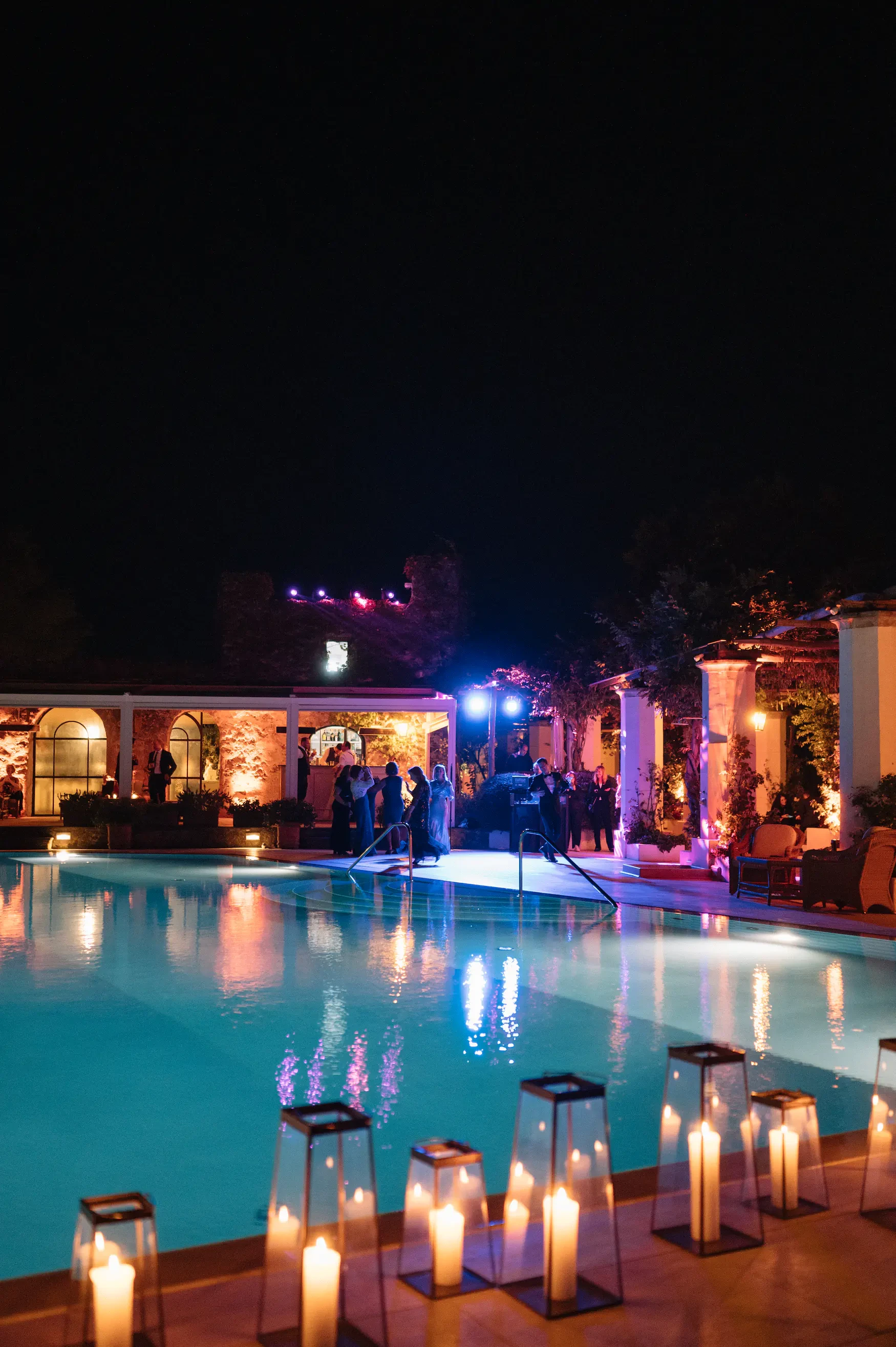 Wedding Party by the Pool