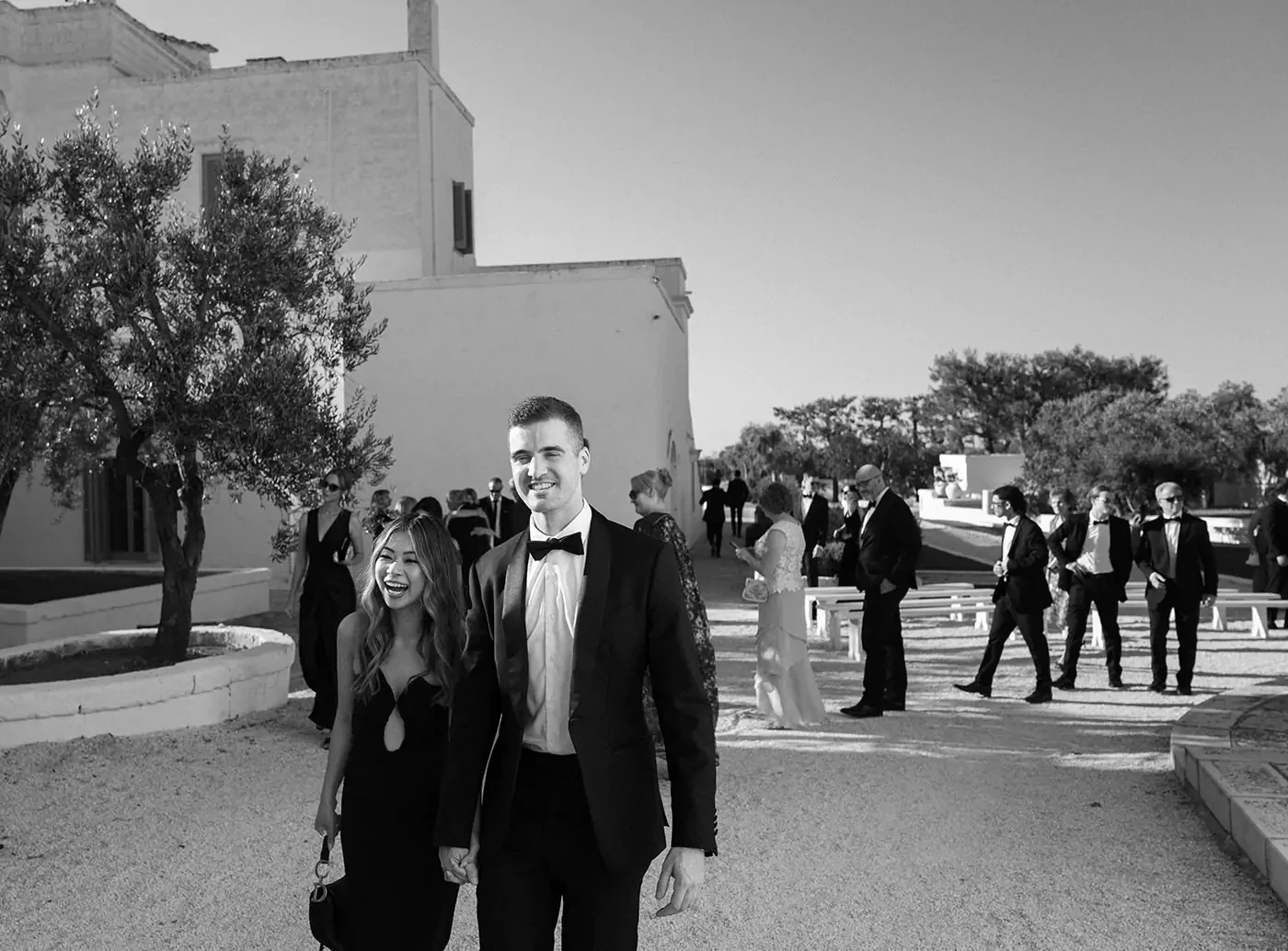 Guests arriving at the aperitivo