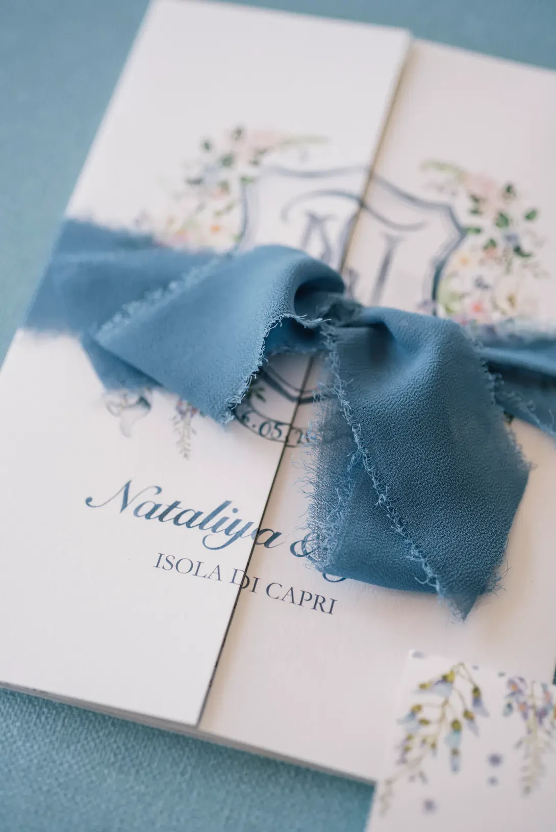 Detail of wedding invitation
