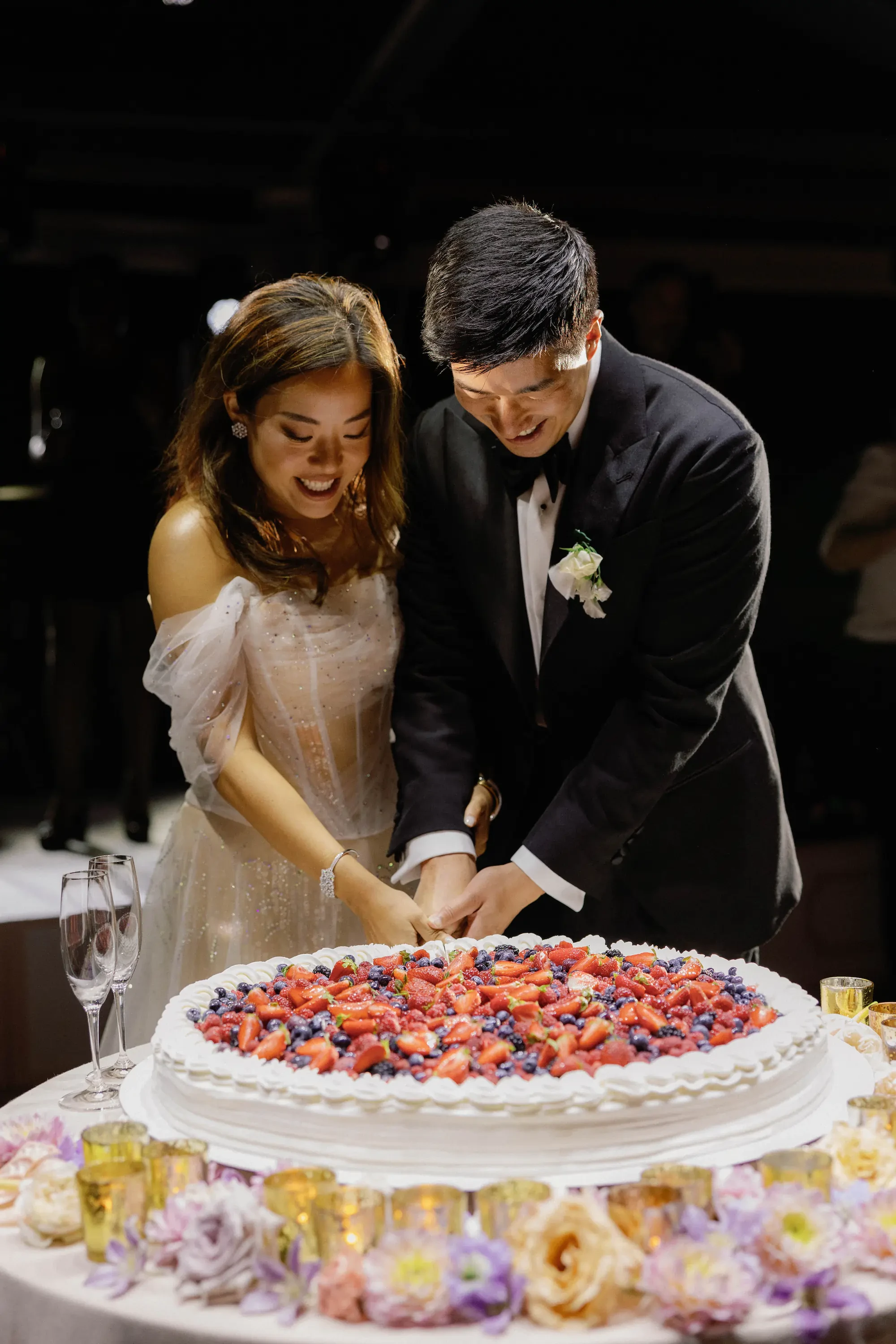 Puglia Masseria Wedding Cake Cutting Moment