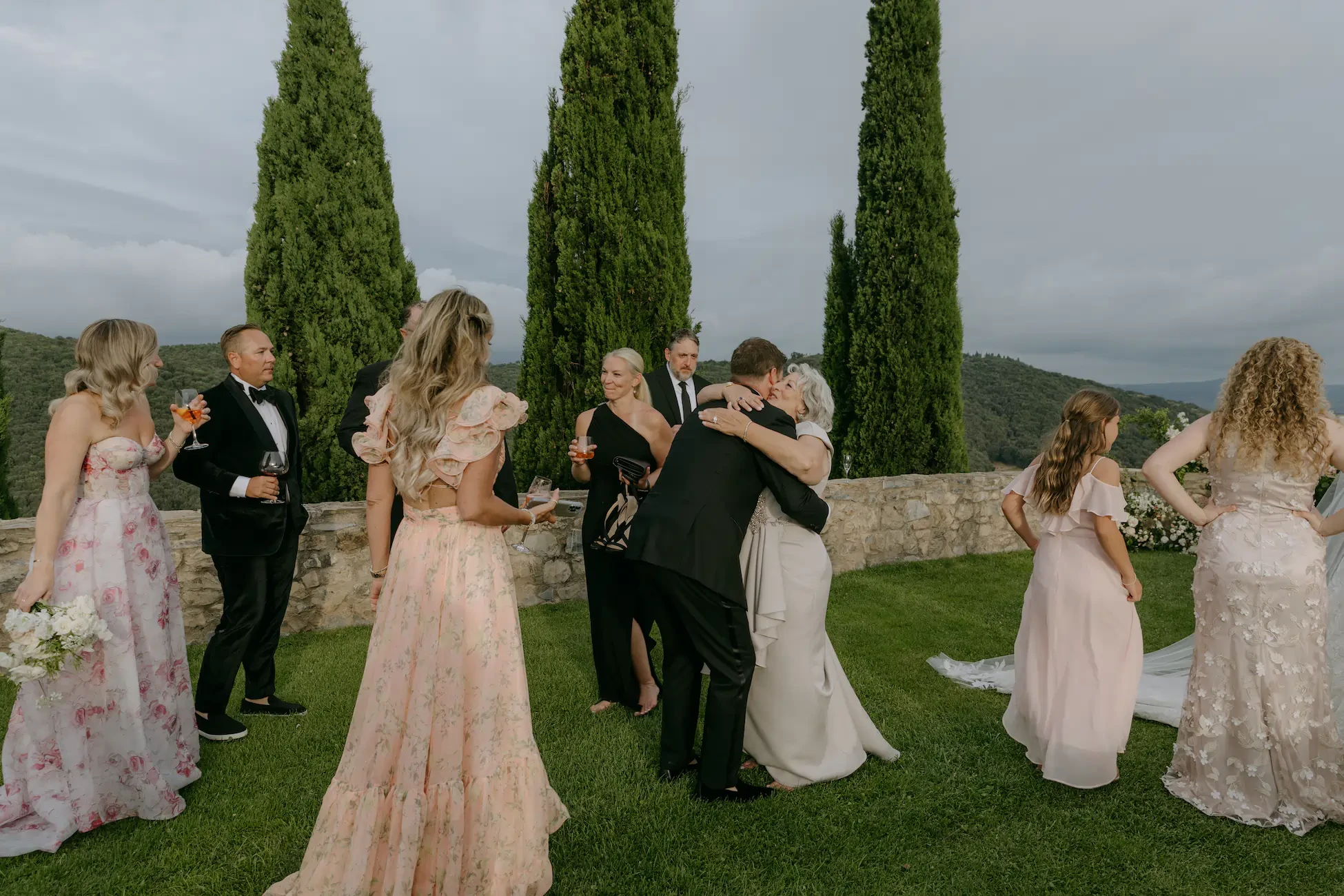 Castello Di Vicarello Tuscany Wedding Guest Cocktail Reception