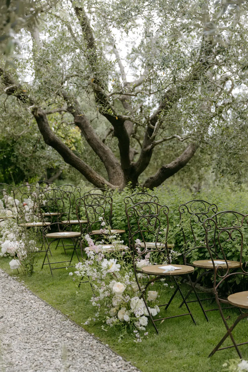 Castello Di Vicarello Tuscany Wedding Ceremony Seating Decor