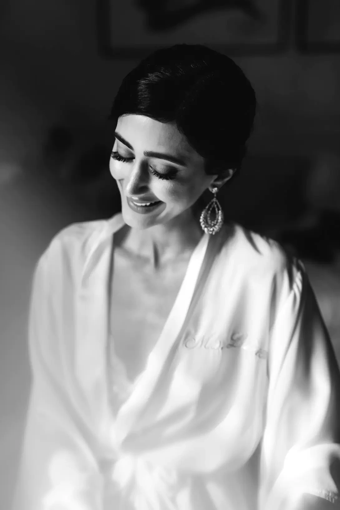 Bride getting ready for the ceremony