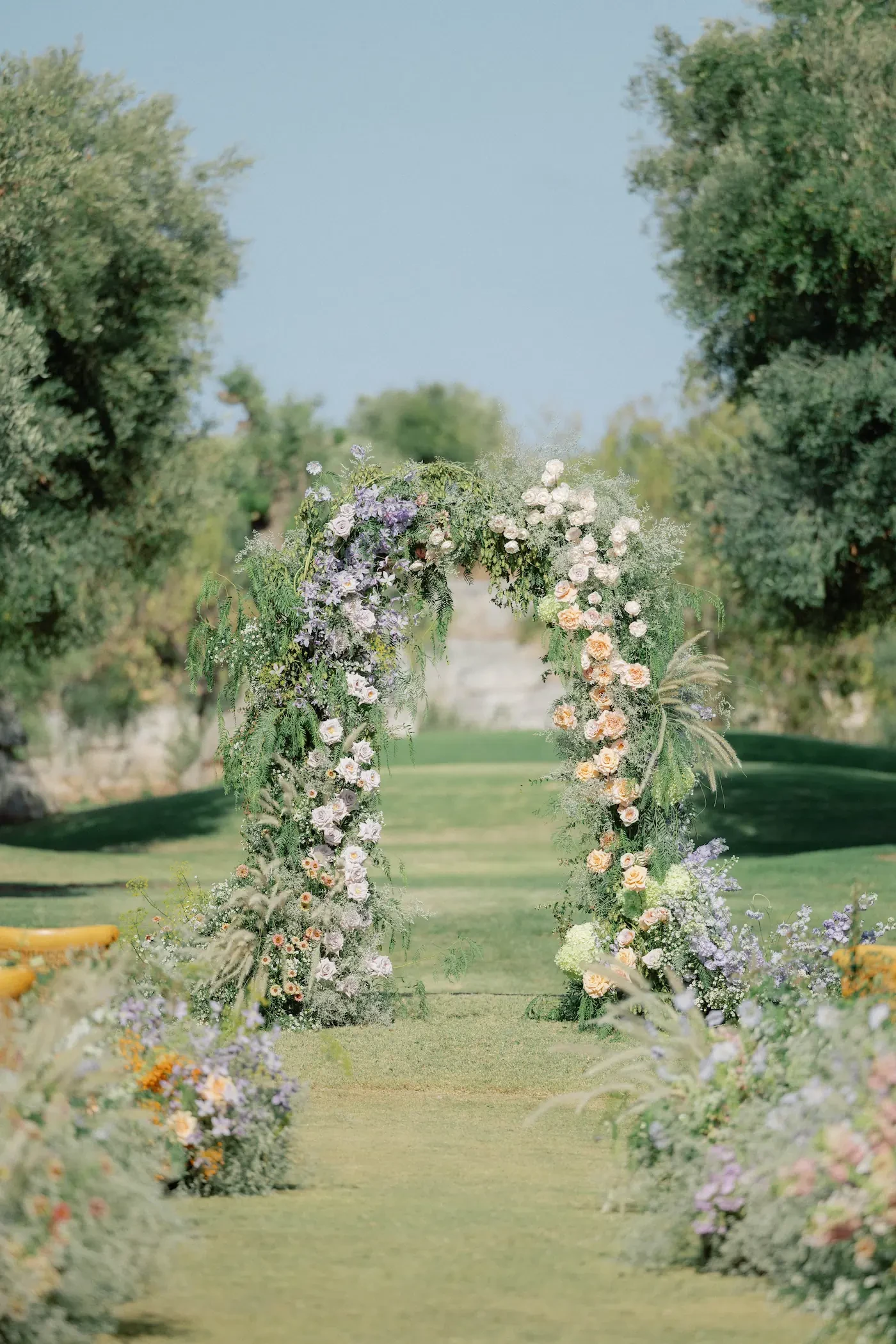 Puglia Masseria Outdoor Wedding Ceremony Arch
