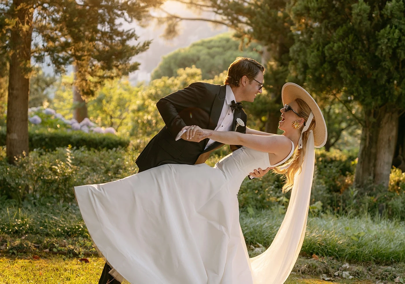 Happy bridal couple
